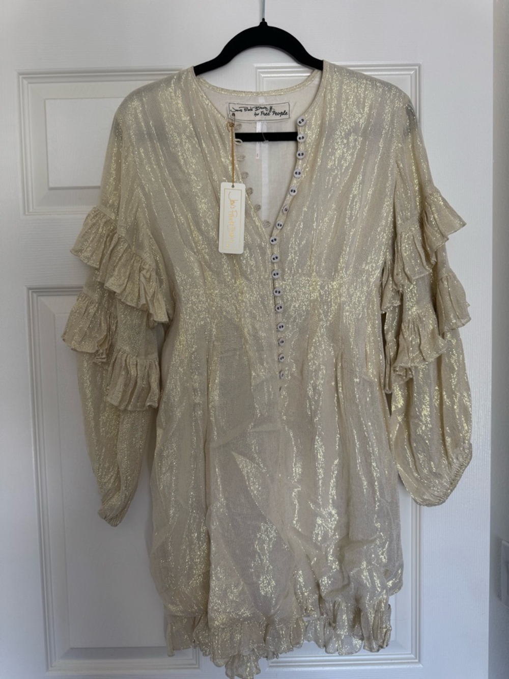NWT Jen's Pirate Booty x Free People Livia Romper in gold